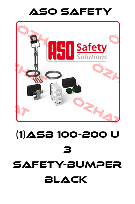 (1)ASB 100-200 U 3 SAFETY-BUMPER BLACK  Aso