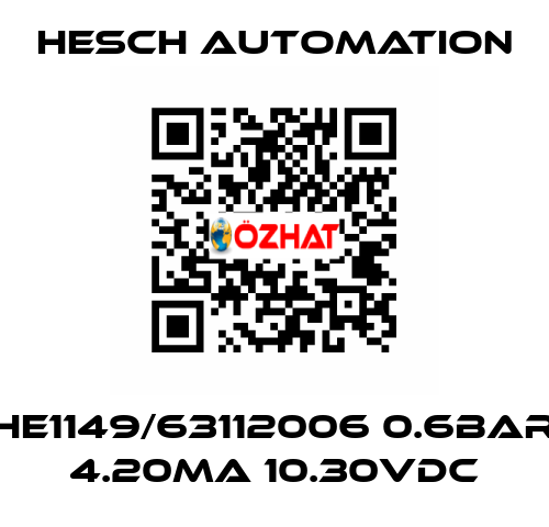 HE1149/63112006 0.6BAR 4.20MA 10.30VDC Hesch Automation