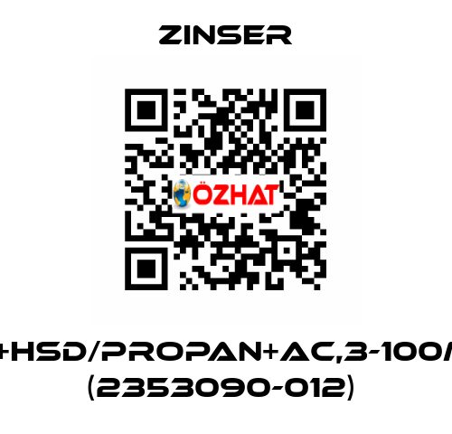 BD+HSD/Propan+AC,3-100mm (2353090-012)  Zinser