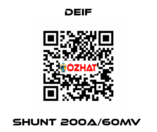 SHUNT 200A/60MV  Deif