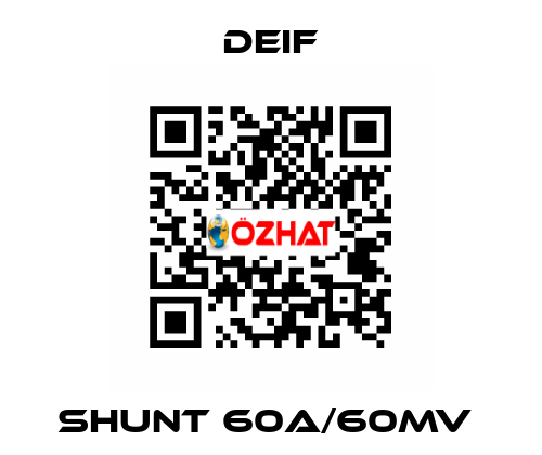 SHUNT 60A/60MV  Deif