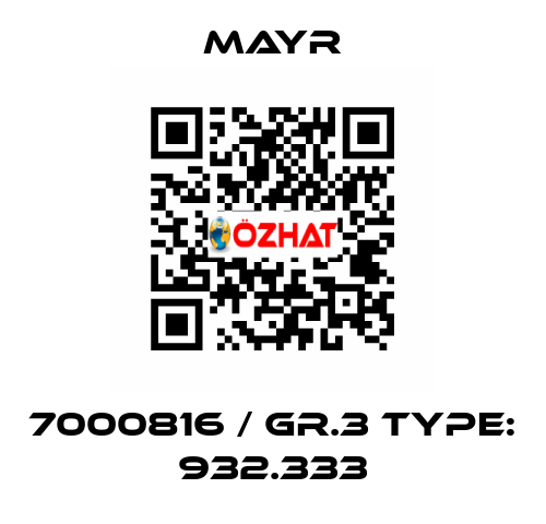 7000816 / Gr.3 Type: 932.333 Mayr