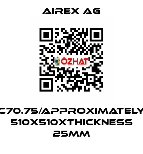 C70.75/Approximately 510x510xThickness 25mm Airex AG