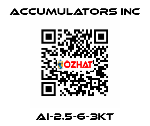 AI-2.5-6-3KT ACCUMULATORS INC