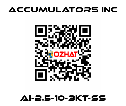 AI-2.5-10-3KT-SS ACCUMULATORS INC