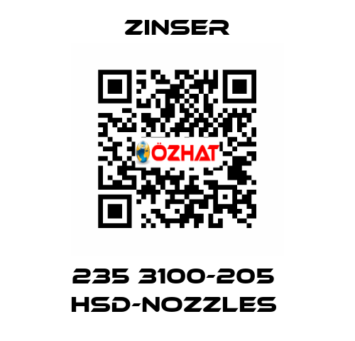 235 3100-205  HSD-nozzles  Zinser