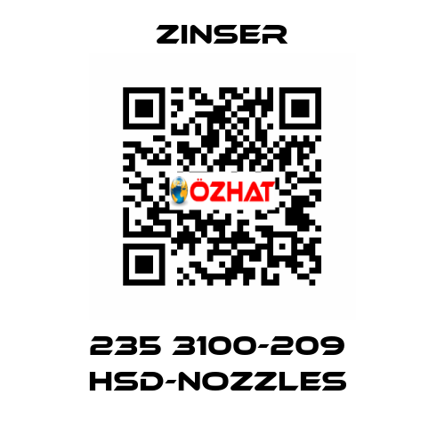 235 3100-209  HSD-nozzles  Zinser