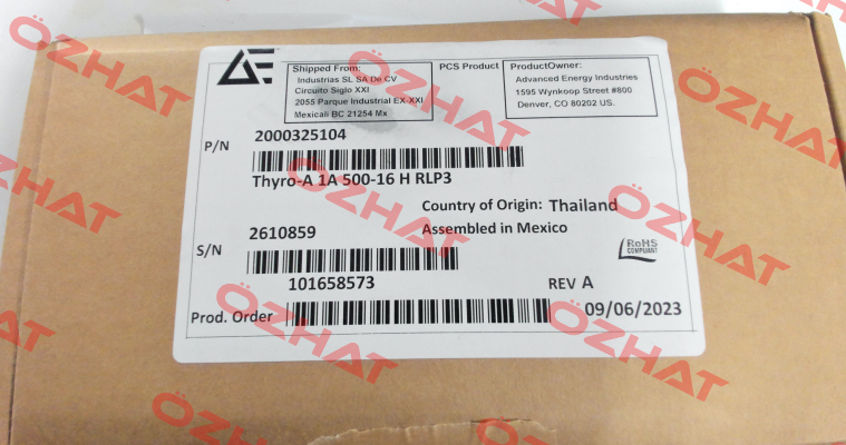 THYRO-A 1A 500-16 HRLP3 ADVANCED ENERGY