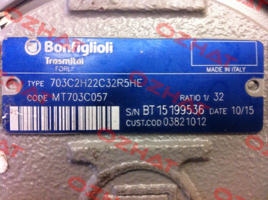 703C2H22C32R5HE customised Bonfiglioli