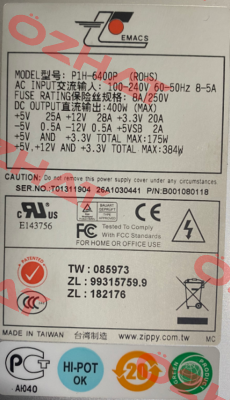 7060 / P1H-5400V ZIPPY TECHNOLOGY CORP.