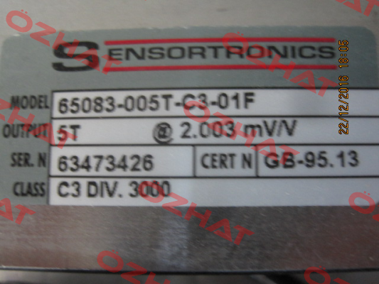 65083-CS-5000kg- 3124M Sensortronics