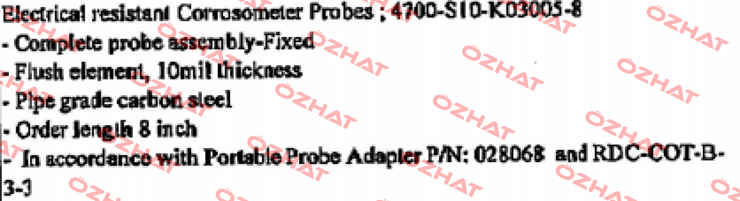 P/N 4700-S10-K03005-8  Cosasco