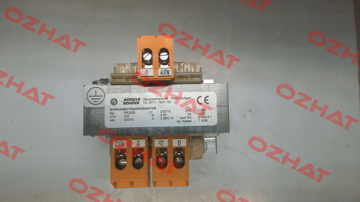 SINGLE-PHASE TRANSFORMER Bürkle Schöck