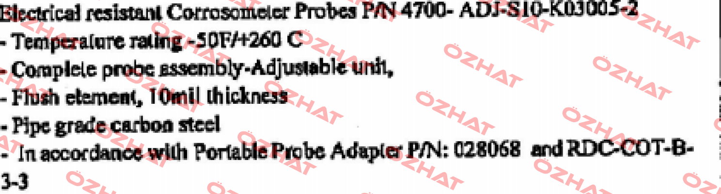 P/N 4700-ADJ-S10-K03005-2  Cosasco