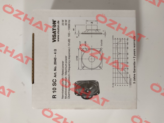 R 10 SC, 4 ohms, item number 2040 visaton