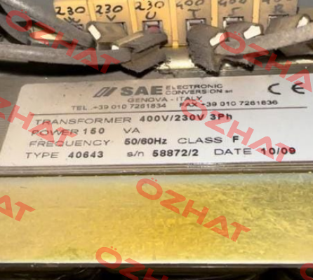 40643-T00 SAE – Electronic Conversion