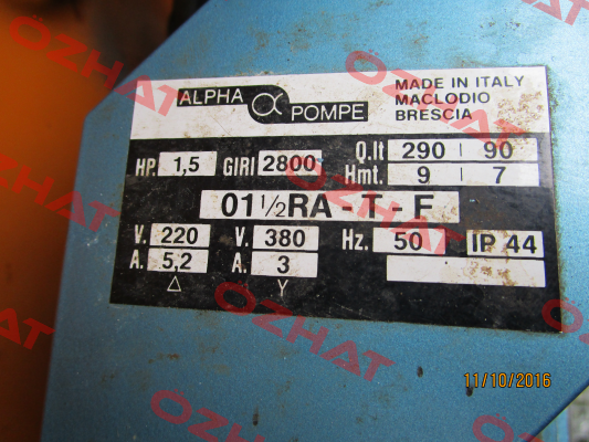 01 1/2 RA-T-F Alpha Pompe