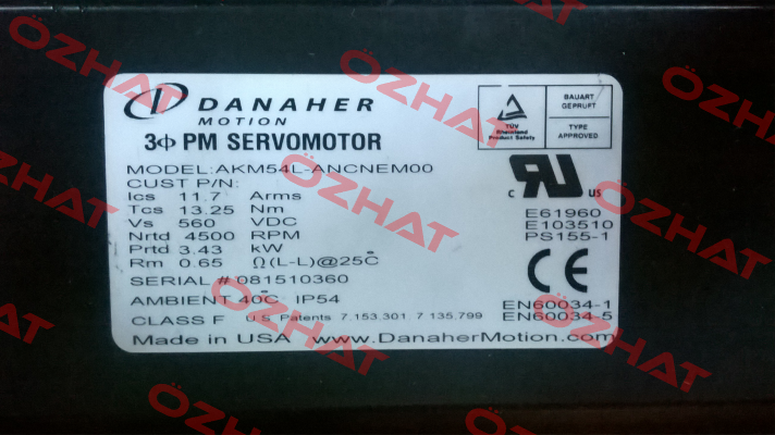 AKM54L-ANCNEM-00  Danaher Motion