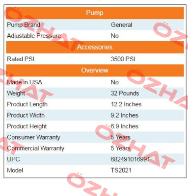 TS2021 General Pump