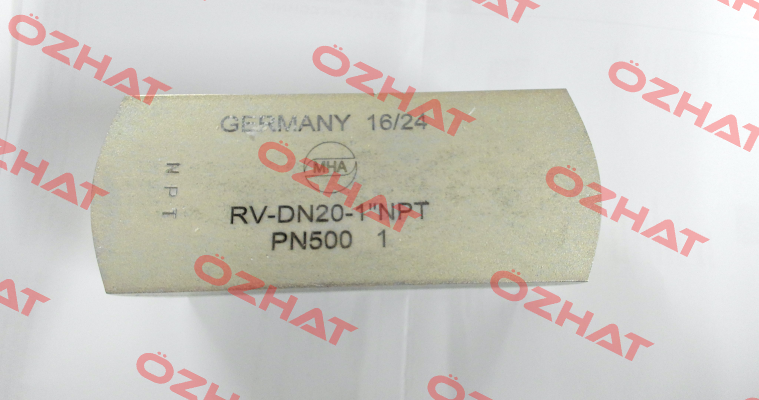 RV – 1“ NPT – DN 20 – PN 500 - 1 – 26489 Mha Zentgraf