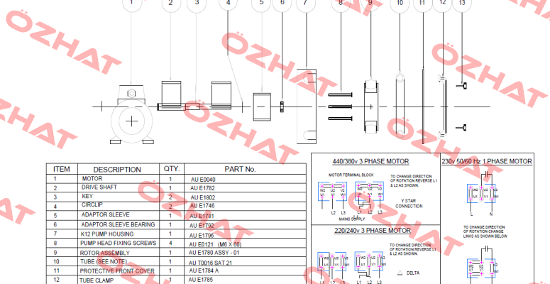 AU E1780 ASSY-01  Verderflex