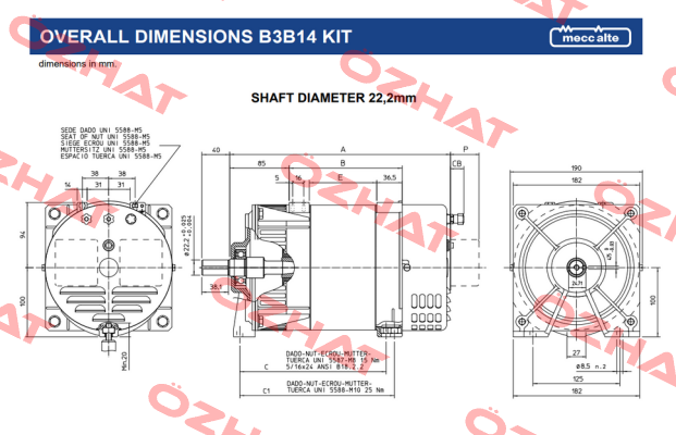 S16W-105 with  B3B14 Kit Mecc Alte