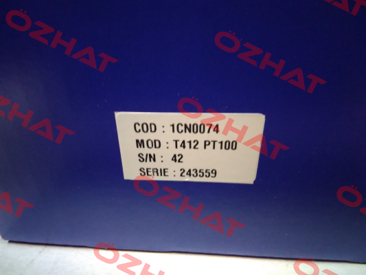 P/N: 1CN0074 Type: T412 Tecsystem