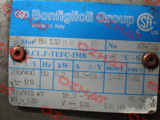 BN 132MB 4 FD Bonfiglioli