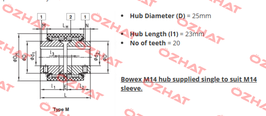 BOWEX-M14-HUB KTR