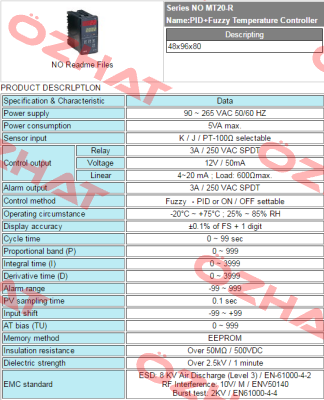 MT-20-R  Fotek