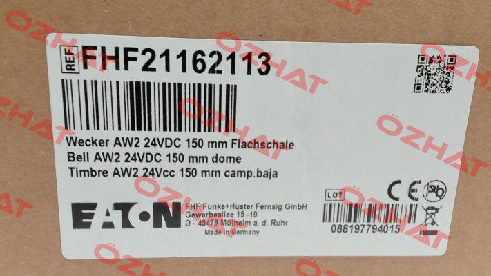 P/N: FHF21162113, Type: AW2 FHF