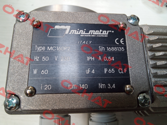 P/N: 004V--A33--2V, Type MC 160P2 20 B5 Minimotor