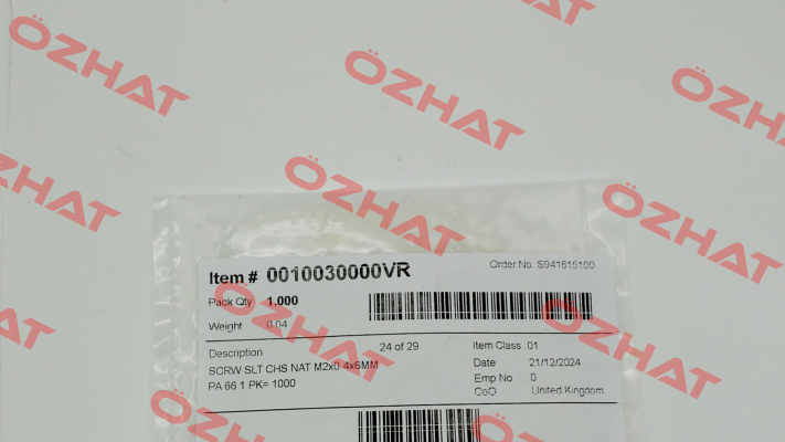 0010030000VR Essentra Components