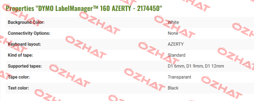 Azerty keyboard (2174450) DYMO