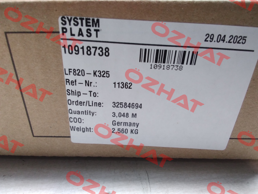 SYS11362 System Plast
