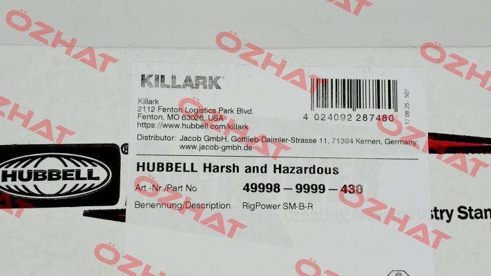 SM-B-R COLOR RED Hubbell