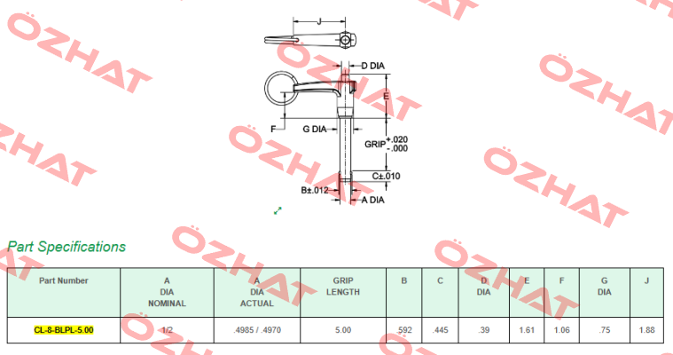 CL-8-BLPL-5.00 Carr Lane