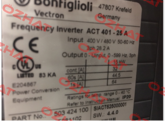 ACT401 25 A Bonfiglioli