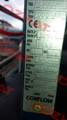 2000AR replacement PCV-104-A CONFLOW