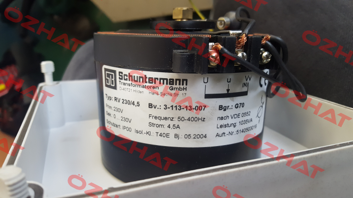 RV 230/4.5   (Art.Nr. 311313007)   Schuntermann Transformatoren