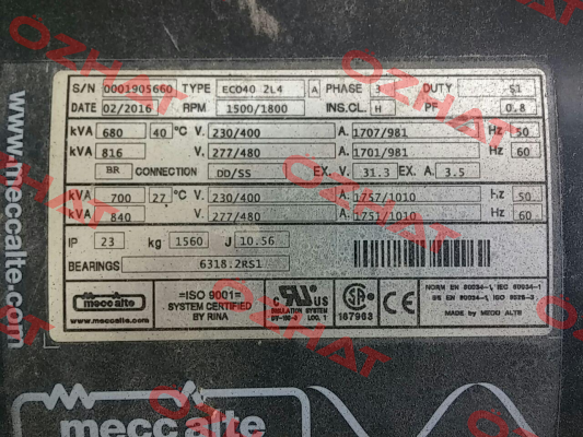 ECO402L4BMD114PD  Mecc Alte