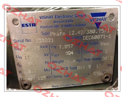 Phafo 12.42/380.75/1 Vishay
