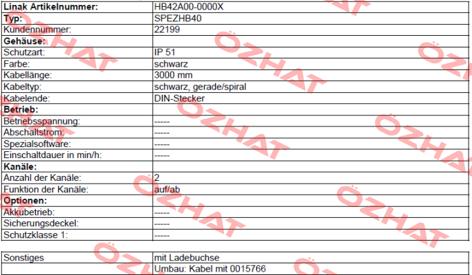 HB42A00-0000X  Linak