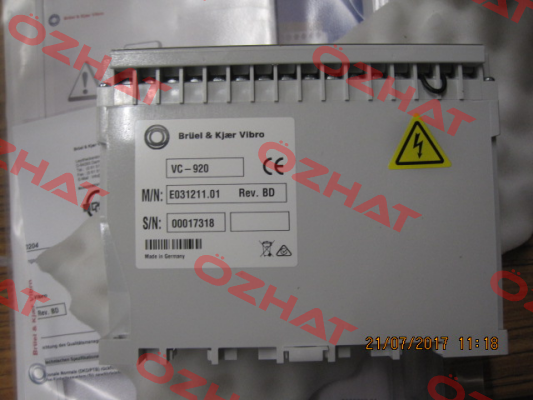 VIBROCONTROL 920 Bruel-Kjaer