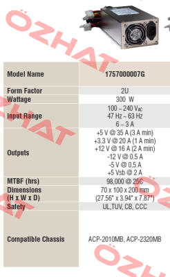 Model: 1757000007G obsolete, alternative 1001  Advantech