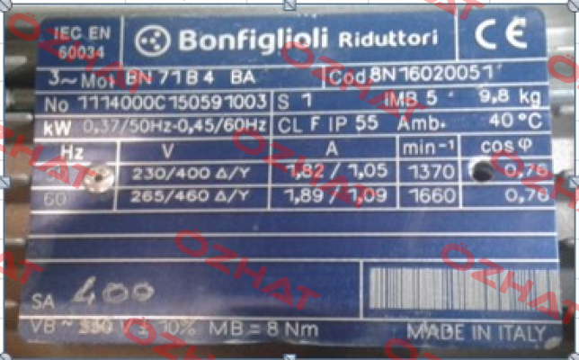 BN 71B 4 BA B5 Bonfiglioli