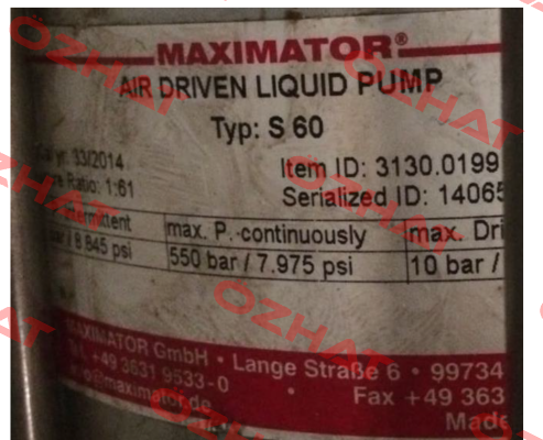 GBH 108 CODE:R154.02.01  Maximator
