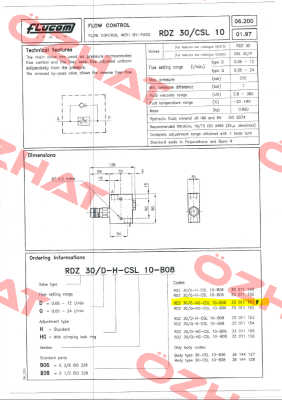 RDZ 30/D-HG-CSL 10-B06 33 011 151  Flucom