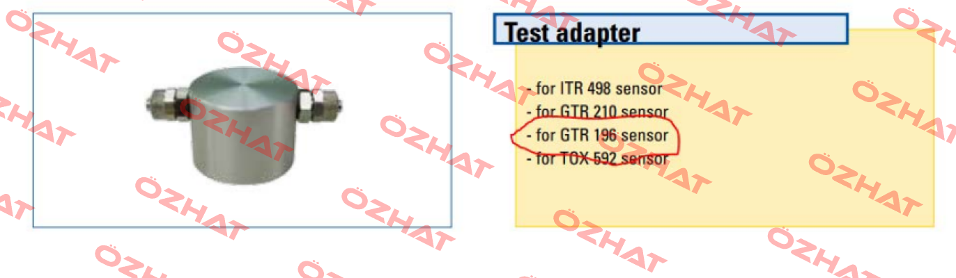Flow adapter for GTR 196  Ados
