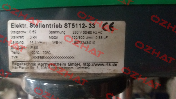 ST5112-33 obsolete, replaced by REact 30E-074 RTK Regeltechnik